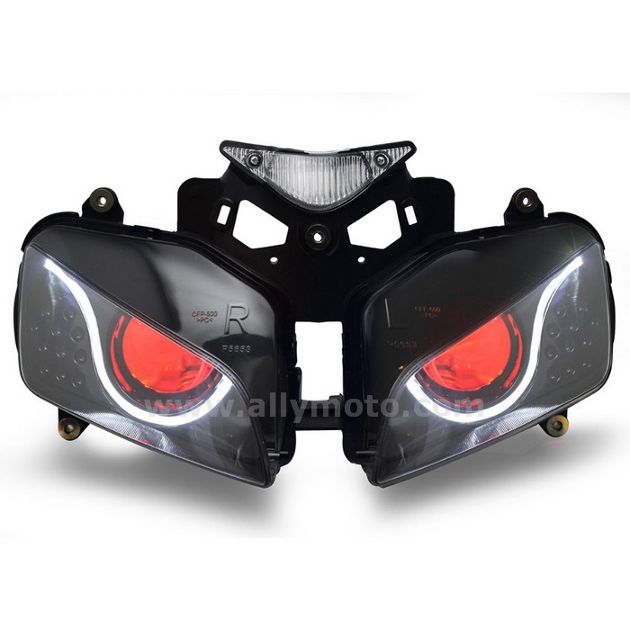 003 Headlight Honda Cbr1000Rr Cbr1000 2004 2005 2006 2007 Lamp Red Demon Eyes Optical Fiber